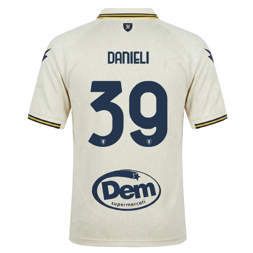 Danxen Mann Alessio Danieli #39 Oldlace Gul Svart Bortetrøye Drakt Trøye 2026/27 Skjorter T-Skjorte