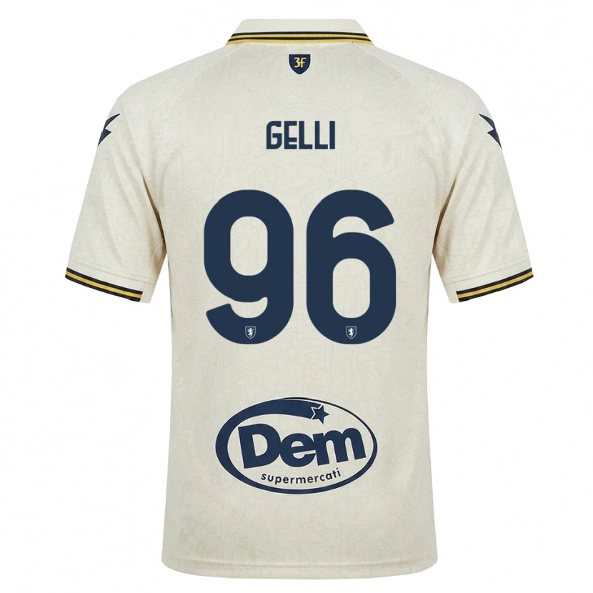 Danxen Mann Francesco Gelli #96 Oldlace Gul Svart Bortetrøye Drakt Trøye 2026/27 Skjorter T-Skjorte