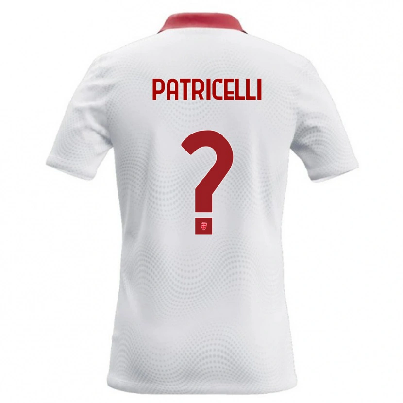 Danxen Mann Raffaele Patricelli #0 Hvit Rød Bortetrøye Drakt Trøye 2026/27 Skjorter T-Skjorte
