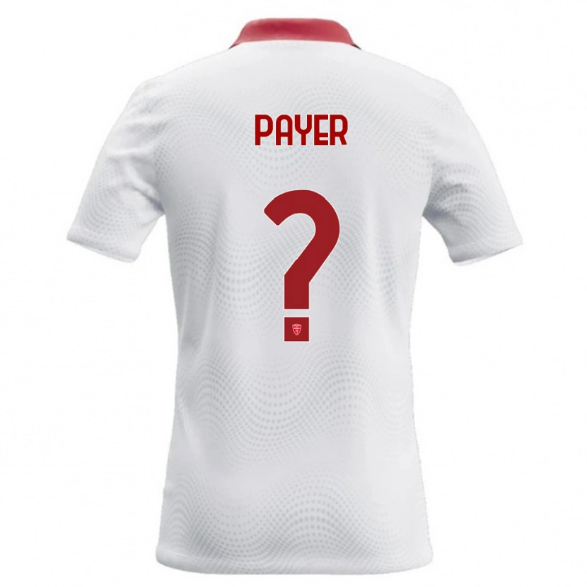 Danxen Mann Leonardo Payer #0 Hvit Rød Bortetrøye Drakt Trøye 2026/27 Skjorter T-Skjorte
