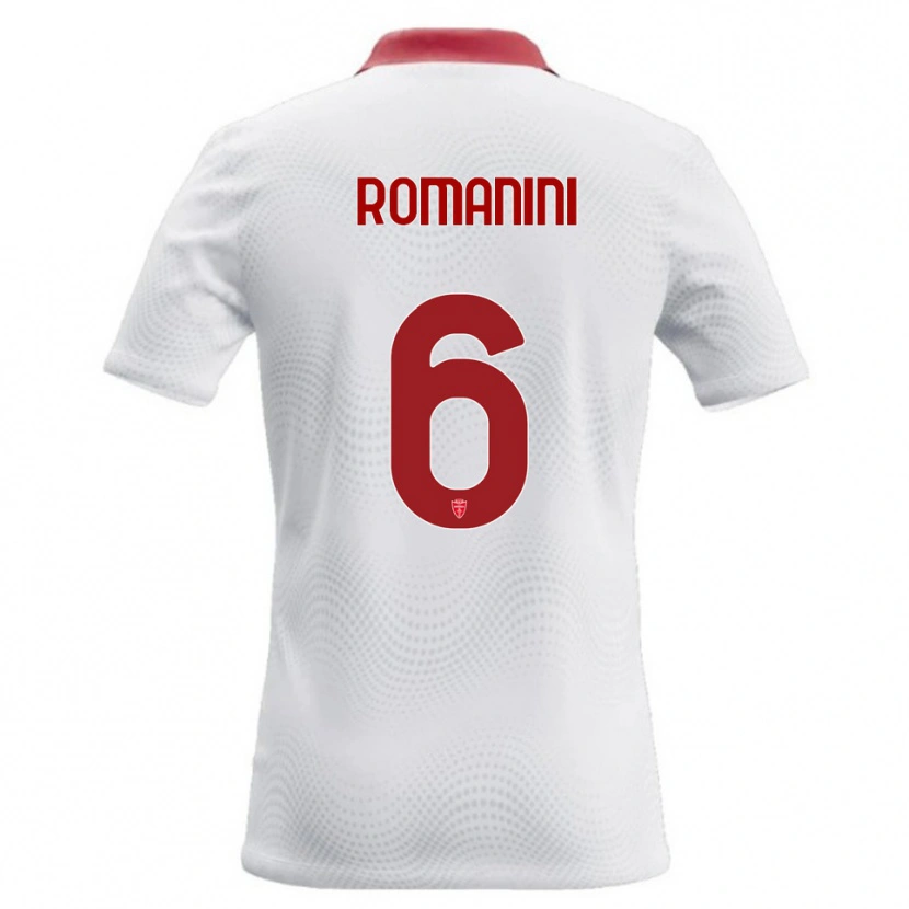 Danxen Mann Andrea Romanini #6 Hvit Rød Bortetrøye Drakt Trøye 2026/27 Skjorter T-Skjorte