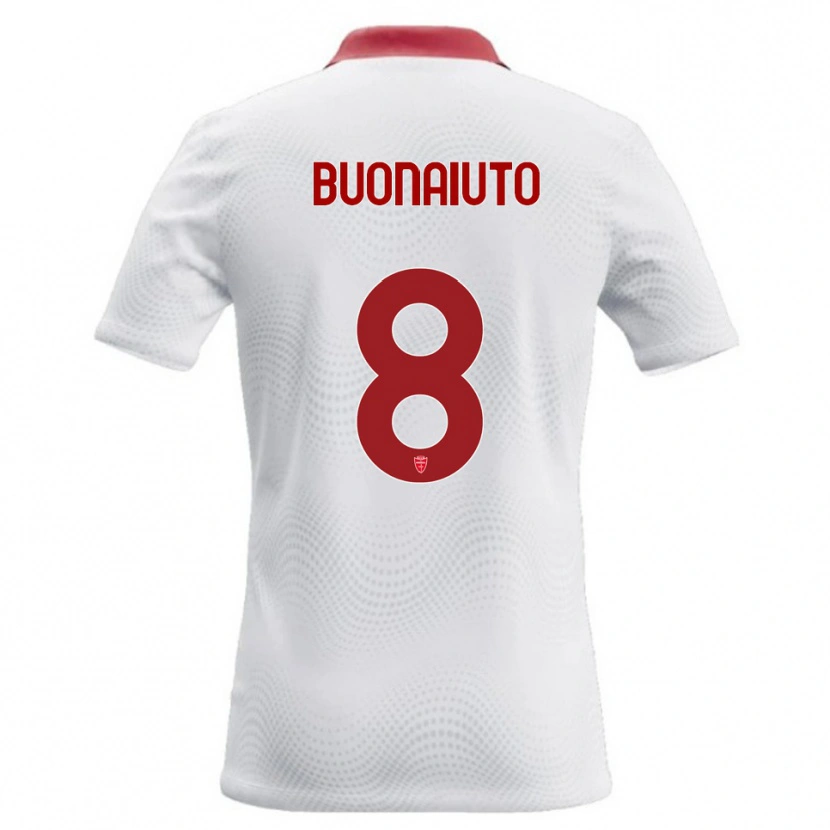 Danxen Mann Marco Buonaiuto #8 Hvit Rød Bortetrøye Drakt Trøye 2026/27 Skjorter T-Skjorte