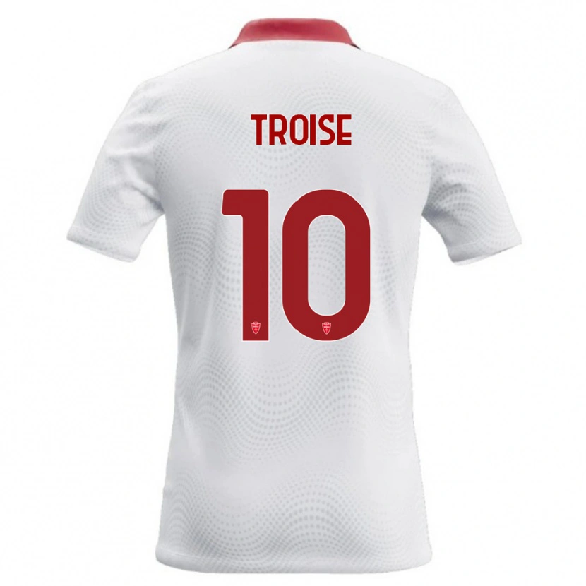 Danxen Mann Antonio Troise #10 Hvit Rød Bortetrøye Drakt Trøye 2026/27 Skjorter T-Skjorte