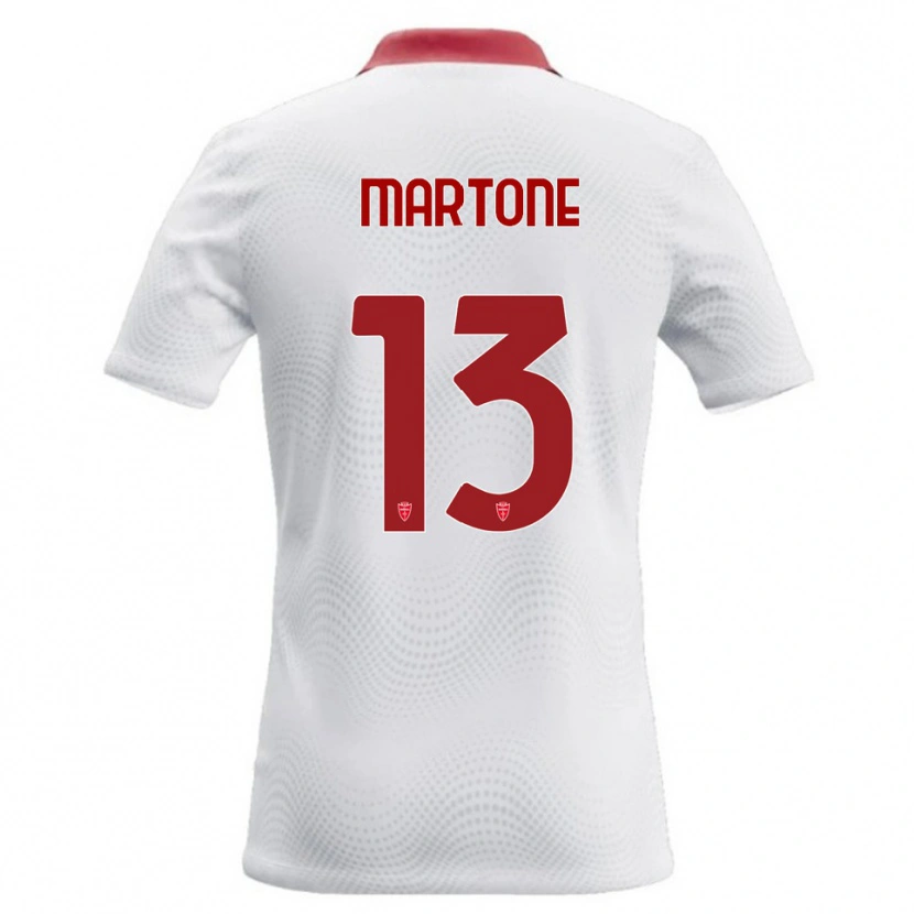 Danxen Mann Giuseppe Martone #13 Hvit Rød Bortetrøye Drakt Trøye 2026/27 Skjorter T-Skjorte