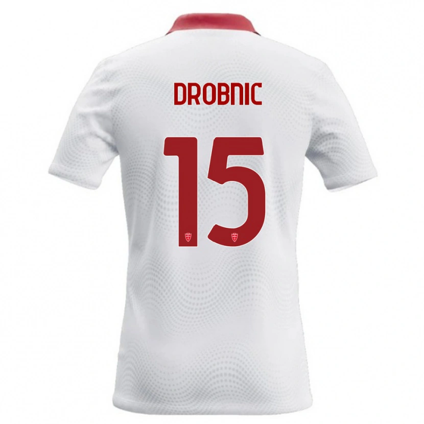 Danxen Mann Matic Drobnic #15 Hvit Rød Bortetrøye Drakt Trøye 2026/27 Skjorter T-Skjorte