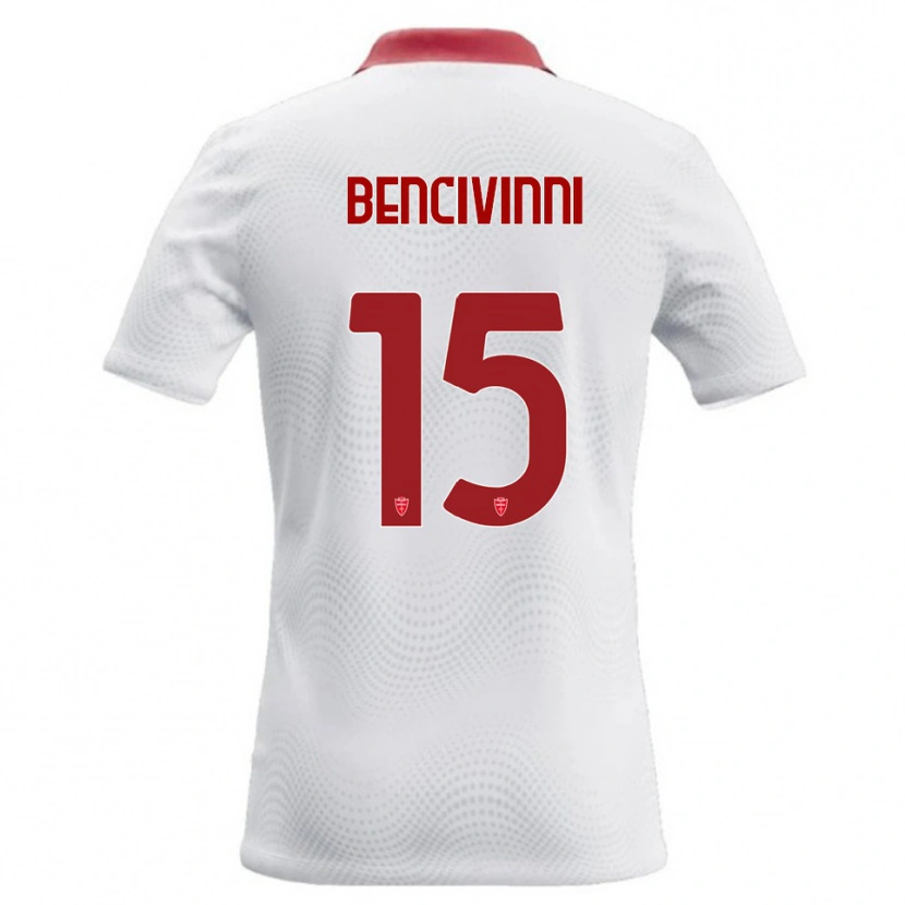Danxen Mann Boris Bencivinni #15 Hvit Rød Bortetrøye Drakt Trøye 2026/27 Skjorter T-Skjorte