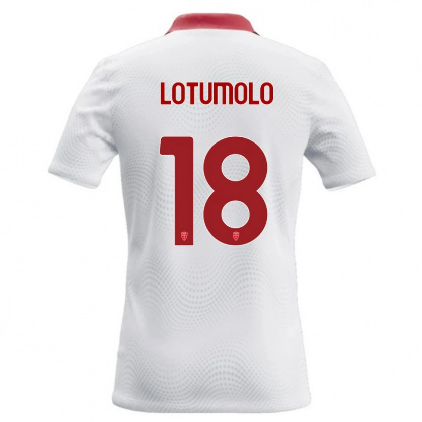 Danxen Mann Matteo Lotumolo #18 Hvit Rød Bortetrøye Drakt Trøye 2026/27 Skjorter T-Skjorte