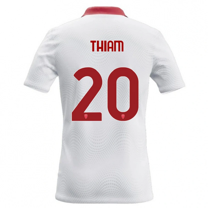 Danxen Mann Demba Thiam #20 Hvit Rød Bortetrøye Drakt Trøye 2026/27 Skjorter T-Skjorte