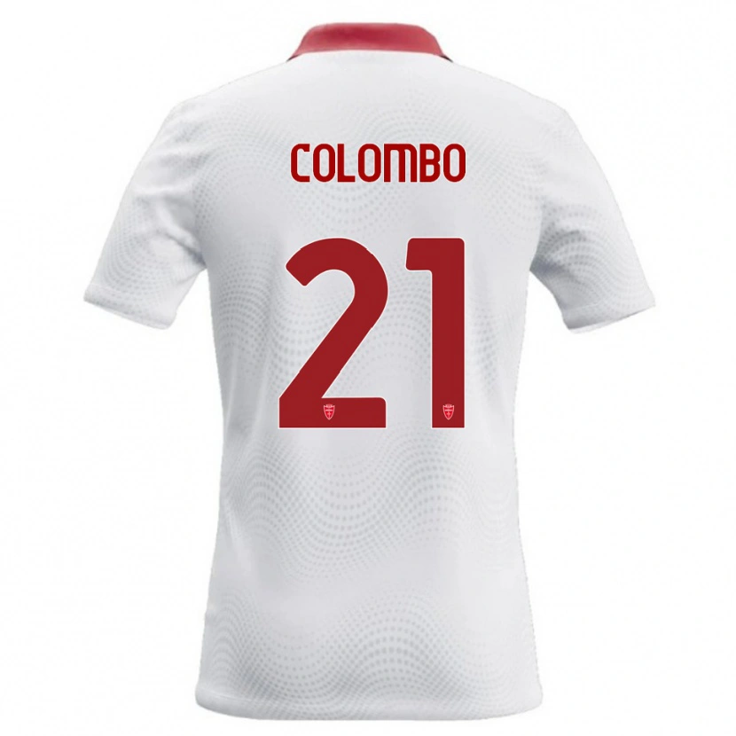 Danxen Mann Leonardo Colombo #21 Hvit Rød Bortetrøye Drakt Trøye 2026/27 Skjorter T-Skjorte