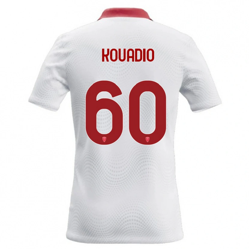 Danxen Mann Eddy Kouadio #60 Hvit Rød Bortetrøye Drakt Trøye 2026/27 Skjorter T-Skjorte