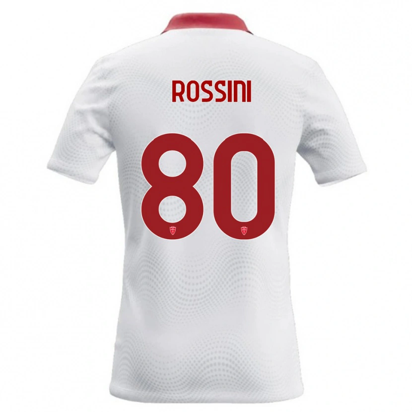 Danxen Mann Luca Rossini #80 Hvit Rød Bortetrøye Drakt Trøye 2026/27 Skjorter T-Skjorte