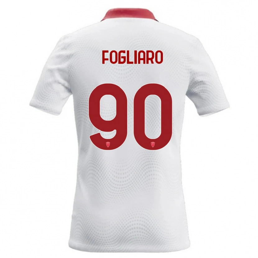 Danxen Mann Christian Fogliaro #90 Hvit Rød Bortetrøye Drakt Trøye 2026/27 Skjorter T-Skjorte