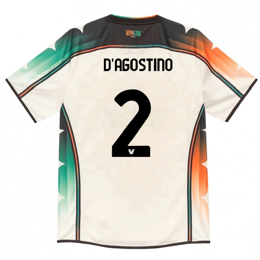 Danxen Mann Nicolò D'agostino #2 Oldlace Oransje Grønn Bortetrøye Drakt Trøye 2026/27 Skjorter T-Skjorte