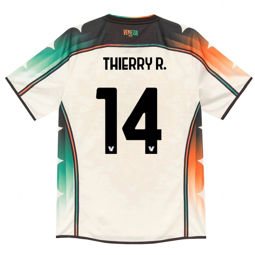 Danxen Mann Thierry Correia #14 Oldlace Oransje Grønn Bortetrøye Drakt Trøye 2026/27 Skjorter T-Skjorte