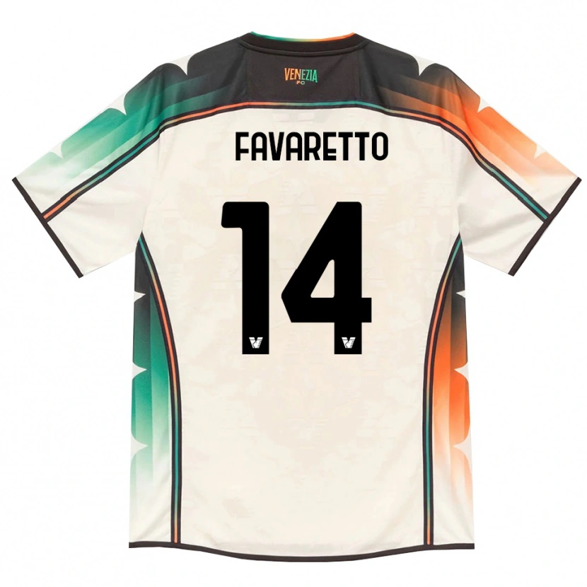 Danxen Mann Alessio Favaretto #14 Oldlace Oransje Grønn Bortetrøye Drakt Trøye 2026/27 Skjorter T-Skjorte