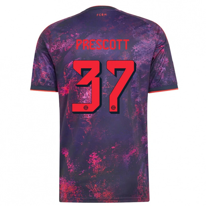 Danxen Mann Leonard Prescott #37 Lilla Rød Tredje Sett Drakt Trøye 2026/27 Skjorter T-Skjorte