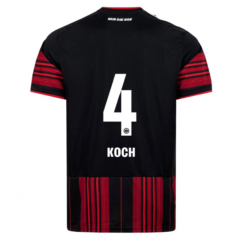 Danxen Dame Robin Koch #4 Svart Rød Hvit Hjemmetrøye Drakt Trøye 2026/27 Skjorter T-Skjorte
