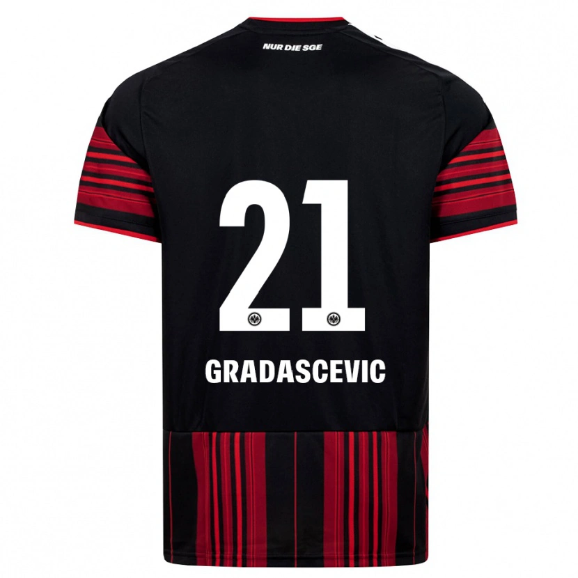 Danxen Dame Meris Gradascevic #21 Svart Rød Hvit Hjemmetrøye Drakt Trøye 2026/27 Skjorter T-Skjorte