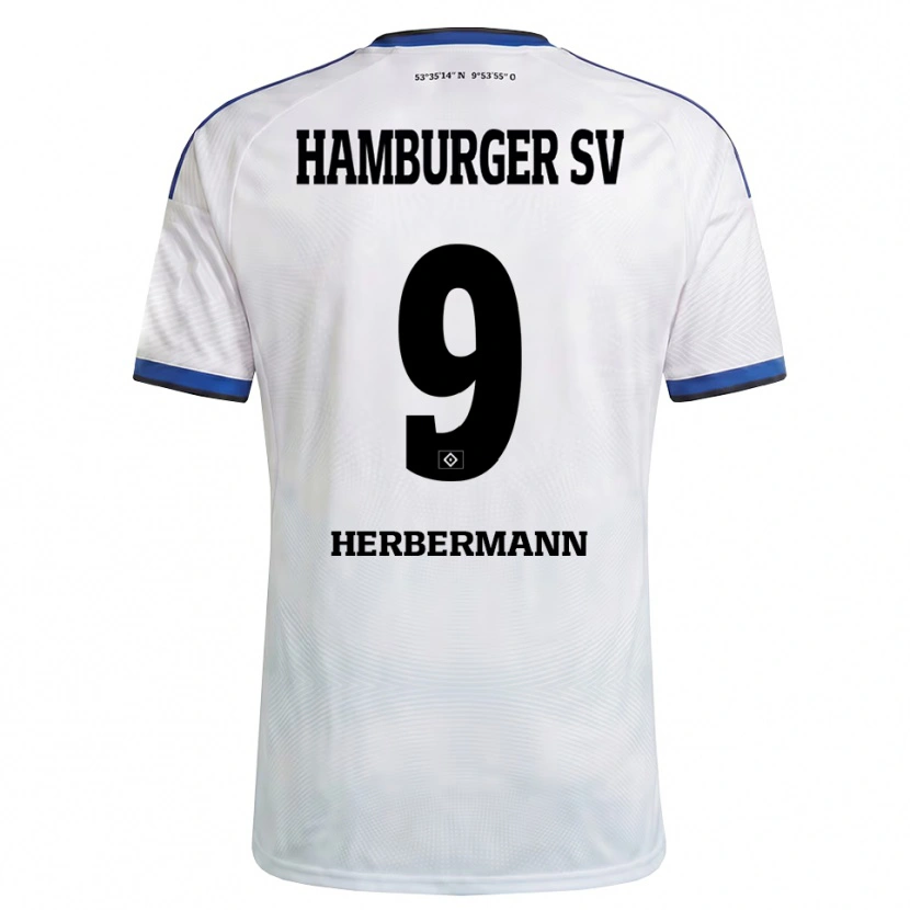 Danxen Dame Kevin Herbermann #9 Hvit Svart Blå Hjemmetrøye Drakt Trøye 2026/27 Skjorter T-Skjorte
