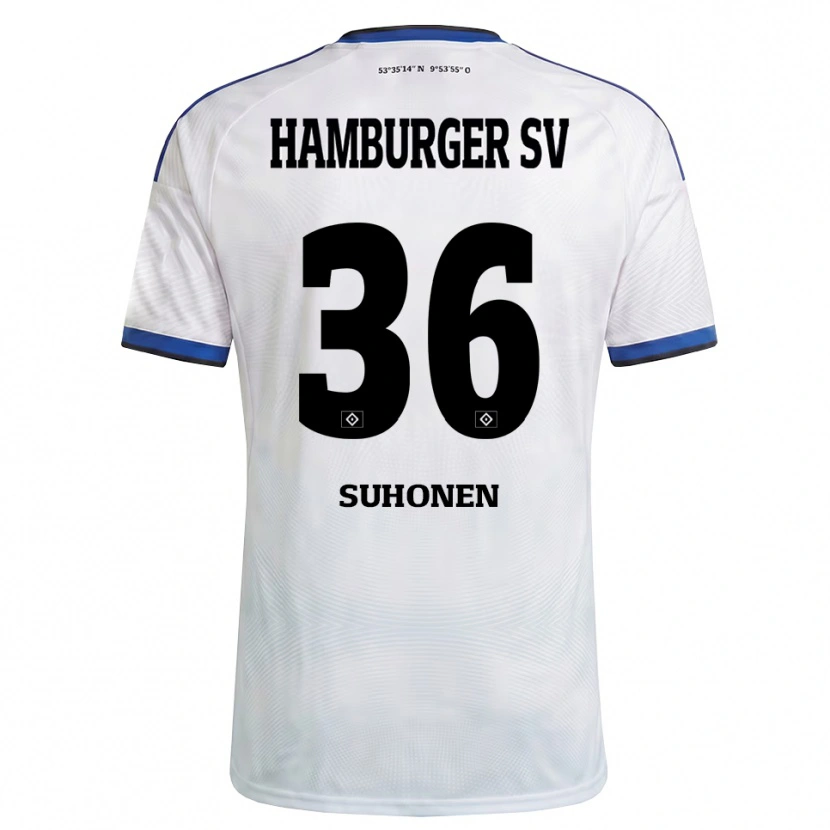 Danxen Dame Anssi Suhonen #36 Hvit Svart Blå Hjemmetrøye Drakt Trøye 2026/27 Skjorter T-Skjorte
