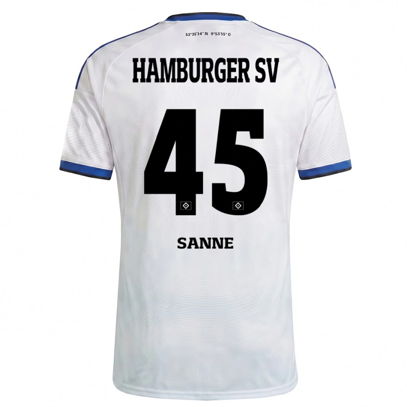 Danxen Dame Tom Sanne #45 Hvit Svart Blå Hjemmetrøye Drakt Trøye 2026/27 Skjorter T-Skjorte