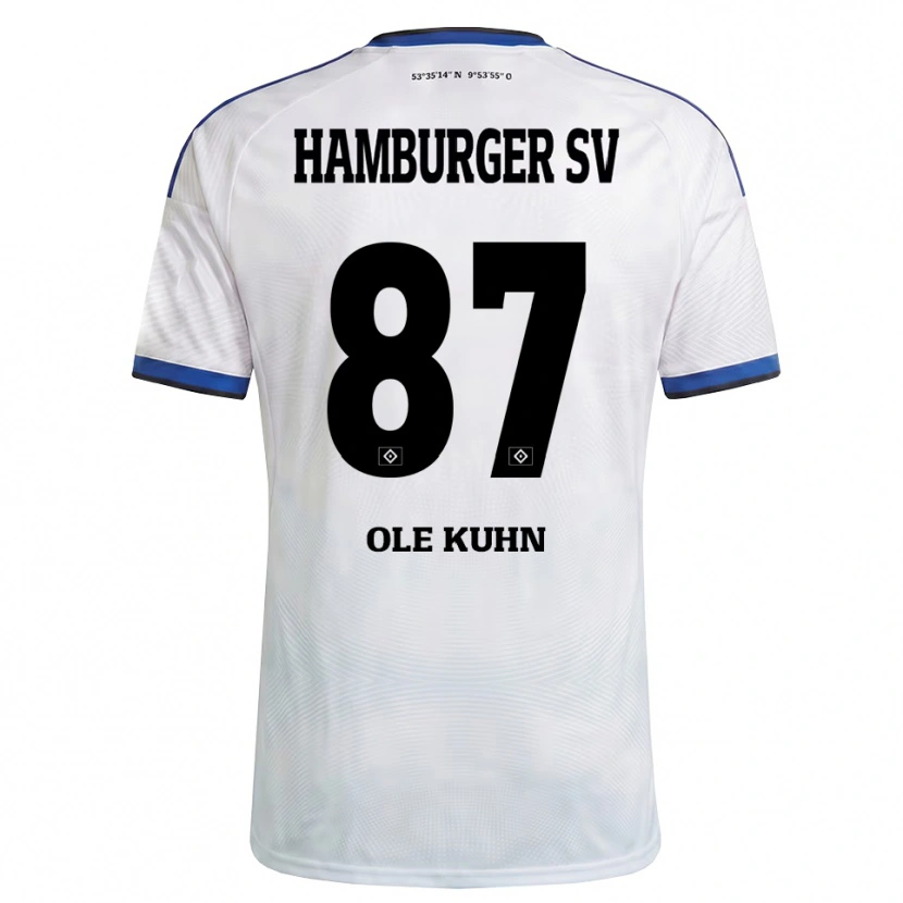 Danxen Dame Niklas Ole Kühn #87 Hvit Svart Blå Hjemmetrøye Drakt Trøye 2026/27 Skjorter T-Skjorte