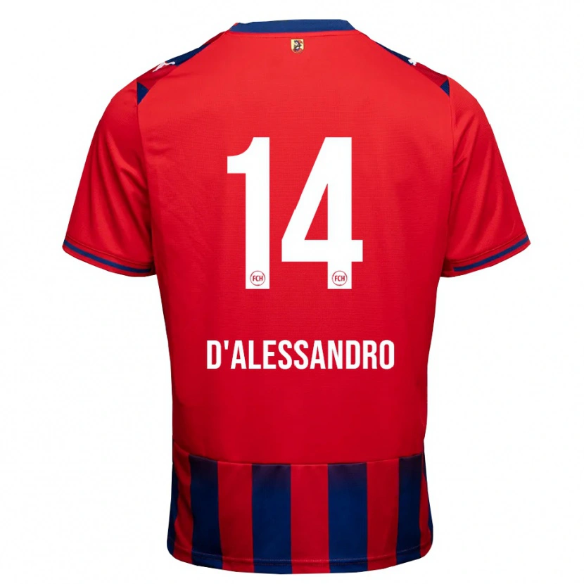 Danxen Dame Aldo D'alessandro #14 Kongeblå Hvit Rød Hjemmetrøye Drakt Trøye 2026/27 Skjorter T-Skjorte