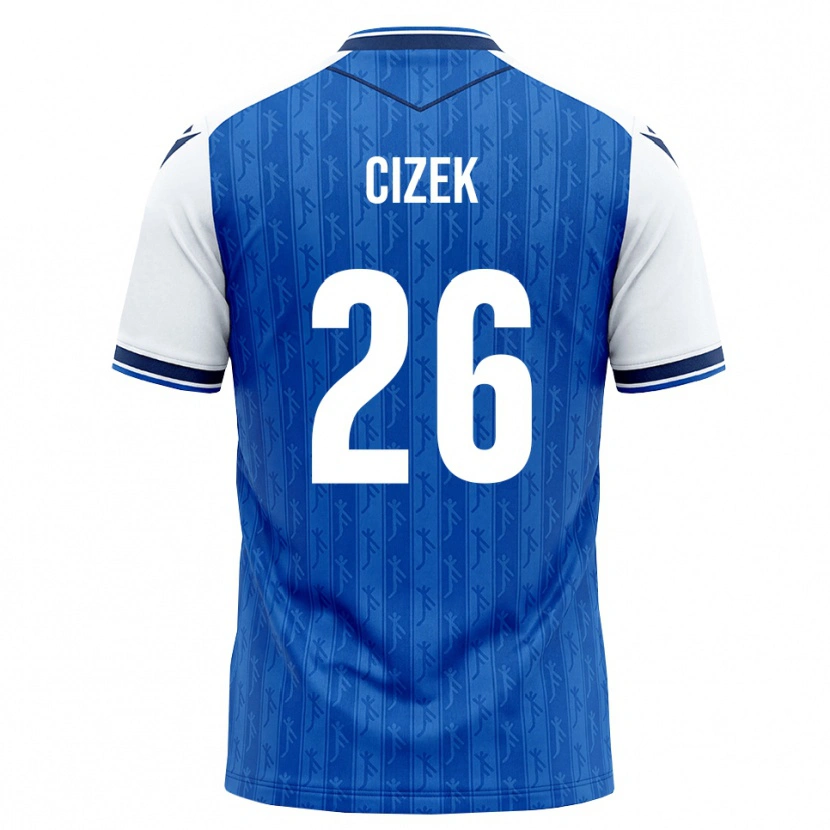 Danxen Dame Krystof Cizek #26 Kongeblå Hvit Hjemmetrøye Drakt Trøye 2026/27 Skjorter T-Skjorte