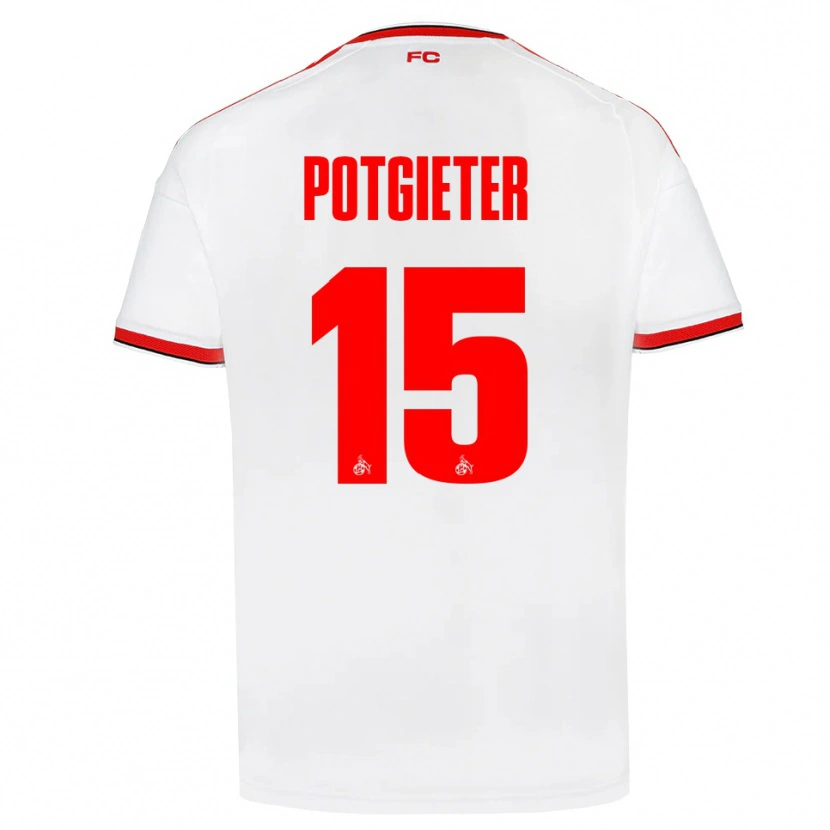 Danxen Dame Jaylen Potgieter #15 Hvit Rød Svart Hjemmetrøye Drakt Trøye 2026/27 Skjorter T-Skjorte