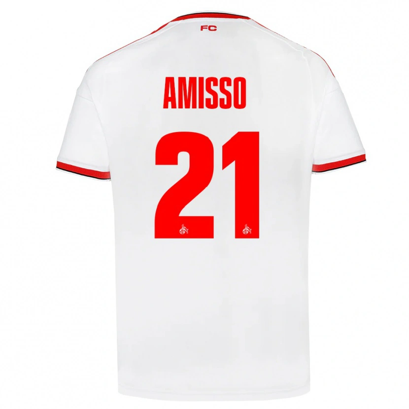 Danxen Dame Gabriel Amisso #21 Hvit Rød Svart Hjemmetrøye Drakt Trøye 2026/27 Skjorter T-Skjorte