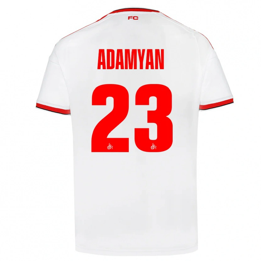 Danxen Dame Sargis Adamyan #23 Hvit Rød Svart Hjemmetrøye Drakt Trøye 2026/27 Skjorter T-Skjorte