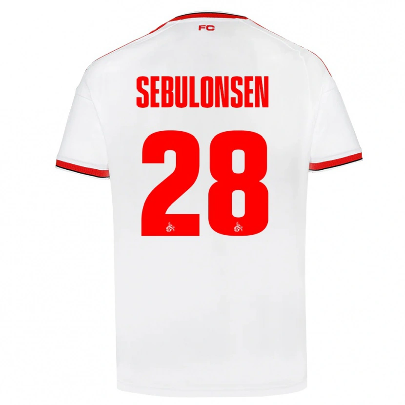 Danxen Dame Sebastian Sebulonsen #28 Hvit Rød Svart Hjemmetrøye Drakt Trøye 2026/27 Skjorter T-Skjorte