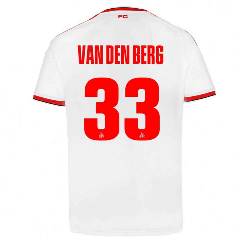 Danxen Dame Rav Van Den Berg #33 Hvit Rød Svart Hjemmetrøye Drakt Trøye 2026/27 Skjorter T-Skjorte