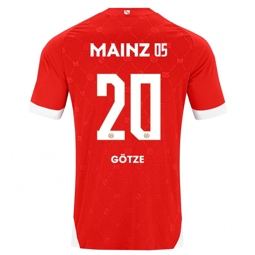 Danxen Dame Justus Götze #20 Rød Hvit Hjemmetrøye Drakt Trøye 2026/27 Skjorter T-Skjorte