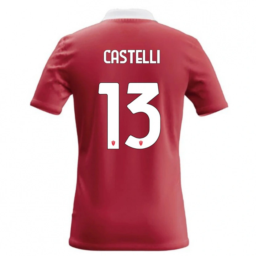 Danxen Dame Davide Castelli #13 Rød Hvit Hjemmetrøye Drakt Trøye 2026/27 Skjorter T-Skjorte