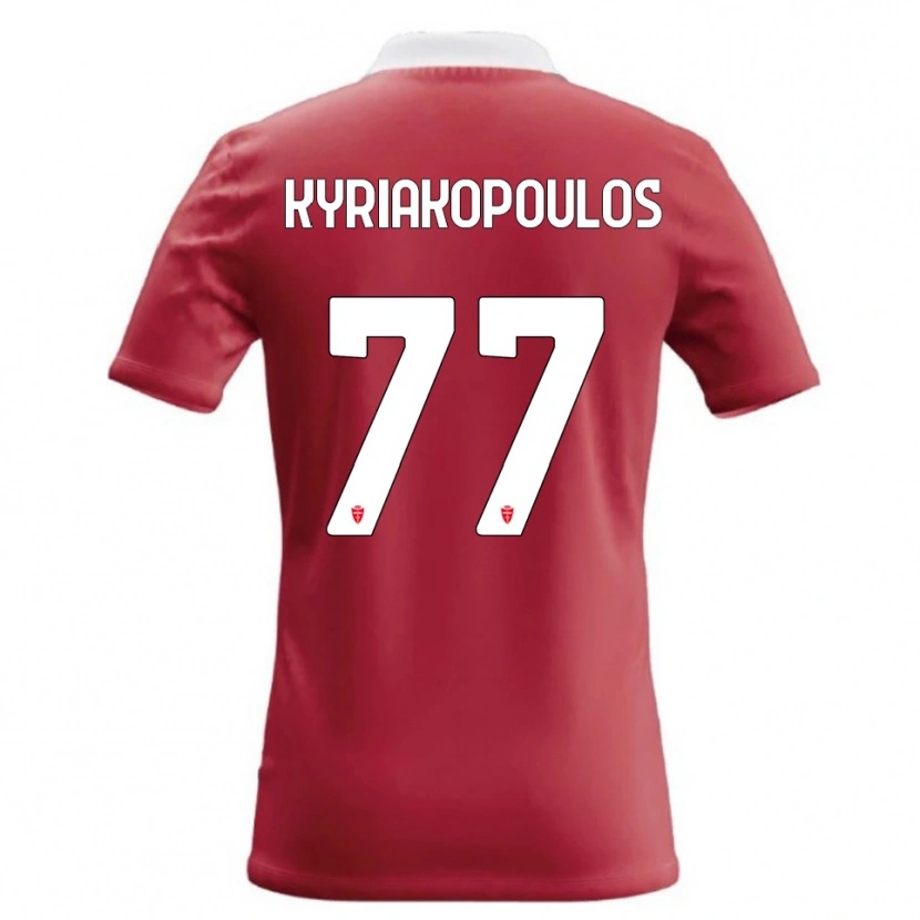 Danxen Dame Georgios Kyriakopoulos #77 Rød Hvit Hjemmetrøye Drakt Trøye 2026/27 Skjorter T-Skjorte
