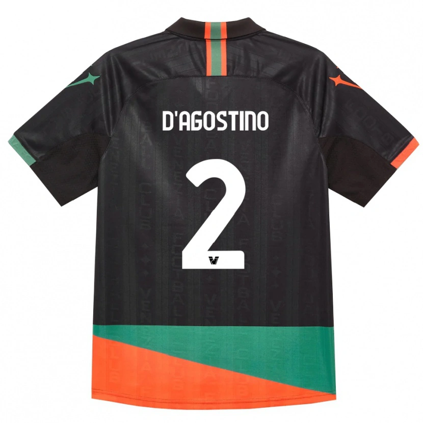 Danxen Dame Nicolò D'agostino #2 Svart Oransje Grønn Hjemmetrøye Drakt Trøye 2026/27 Skjorter T-Skjorte