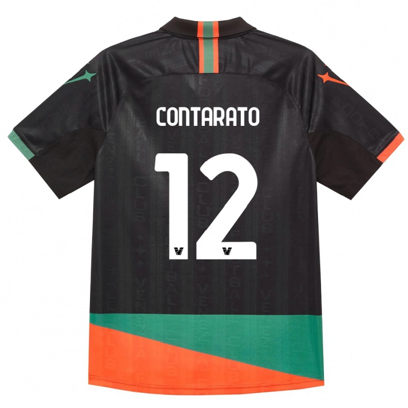 Danxen Dame Ettore Contarato #12 Svart Oransje Grønn Hjemmetrøye Drakt Trøye 2026/27 Skjorter T-Skjorte
