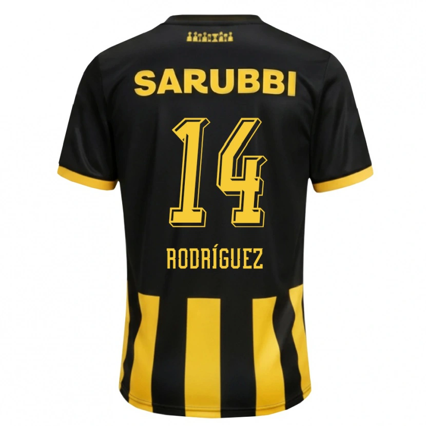 Danxen Dame Kevin Rodríguez #14 Svart Gul Hjemmetrøye Drakt Trøye 2026/27 Skjorter T-Skjorte