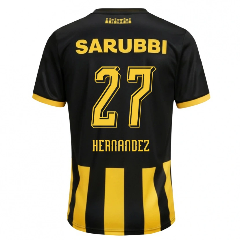 Danxen Dame Lucas Hernández #27 Svart Gul Hjemmetrøye Drakt Trøye 2026/27 Skjorter T-Skjorte