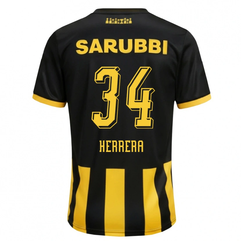 Danxen Dame Nahuel Herrera #34 Svart Gul Hjemmetrøye Drakt Trøye 2026/27 Skjorter T-Skjorte