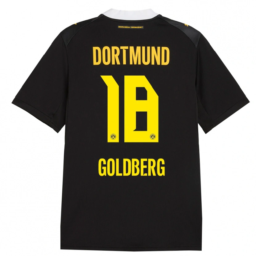 Danxen Dame Niclas Goldberg #18 Svart Rød Gul Bortetrøye Drakt Trøye 2026/27 Skjorter T-Skjorte
