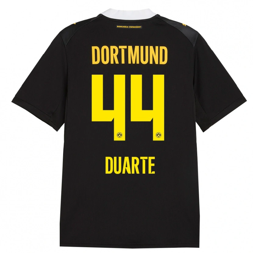 Danxen Dame Enzo Dos Santos #44 Svart Rød Gul Bortetrøye Drakt Trøye 2026/27 Skjorter T-Skjorte