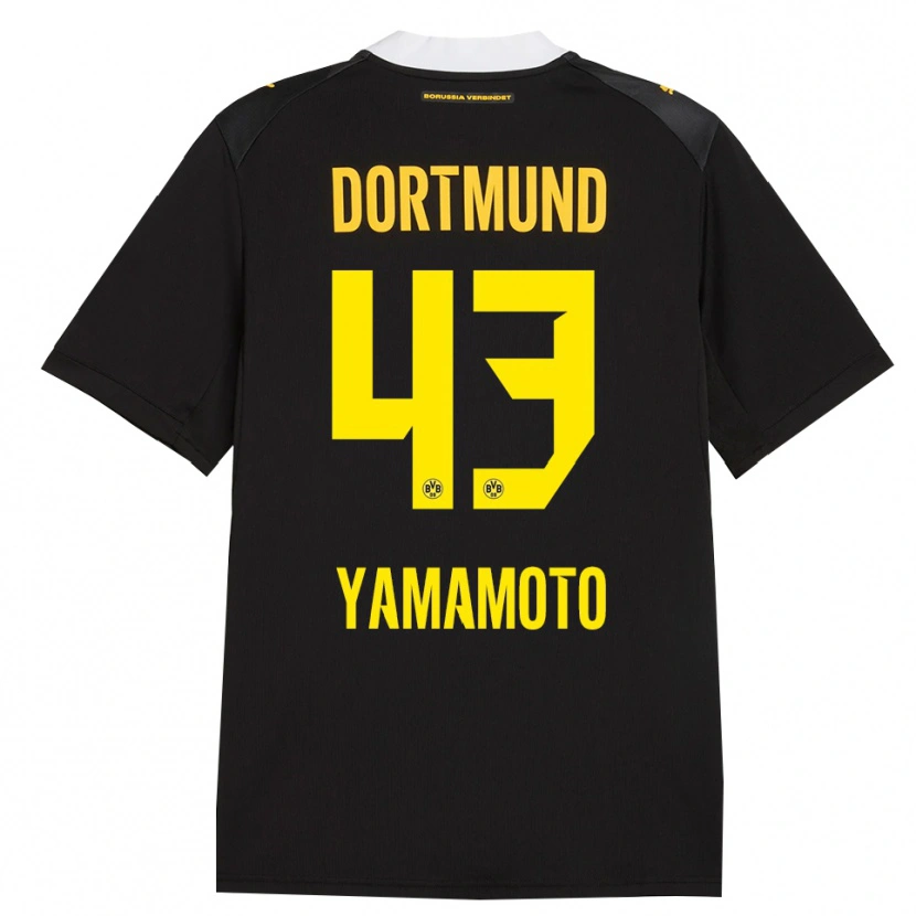 Danxen Dame Takato Yamamoto #43 Svart Rød Gul Bortetrøye Drakt Trøye 2026/27 Skjorter T-Skjorte