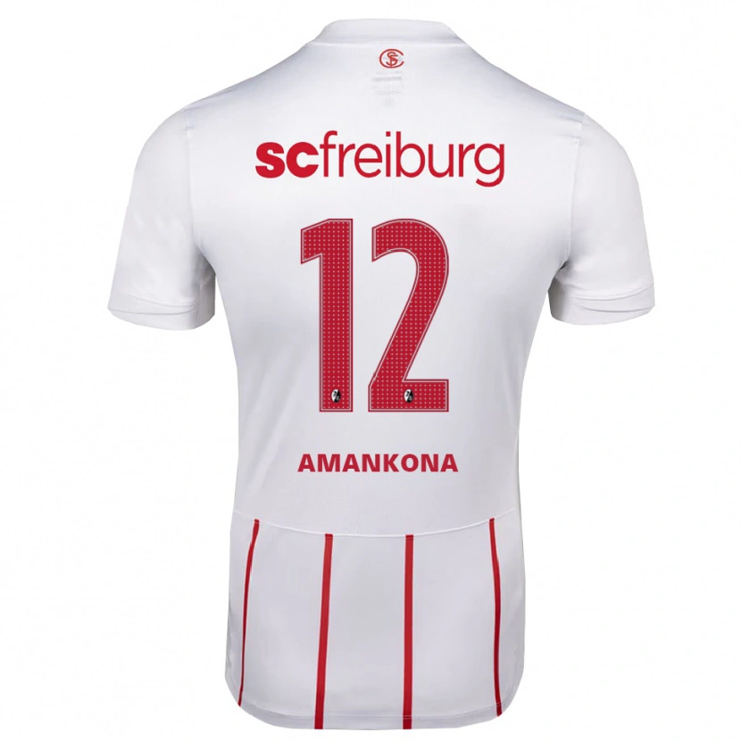 Danxen Dame Alvar Amankona #12 Hvit Rød Gul Bortetrøye Drakt Trøye 2026/27 Skjorter T-Skjorte