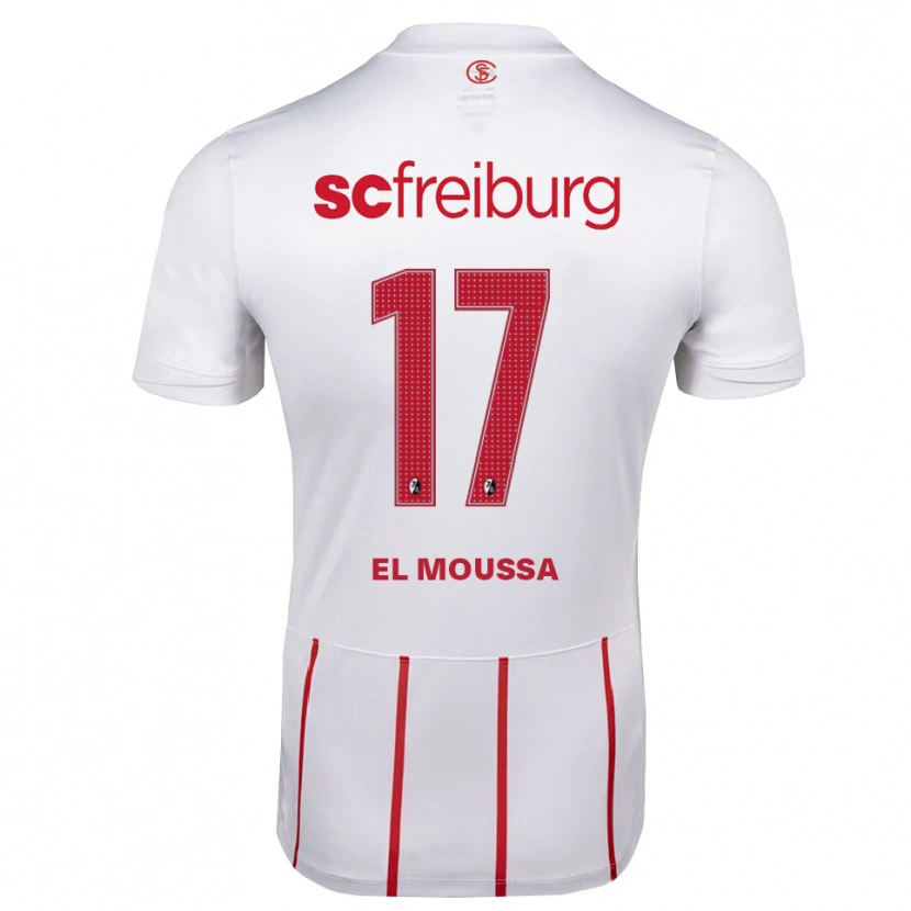 Danxen Dame Barack El Moussa #17 Hvit Rød Gul Bortetrøye Drakt Trøye 2026/27 Skjorter T-Skjorte