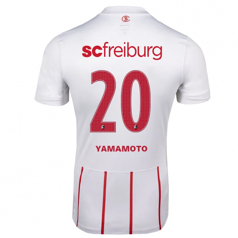 Danxen Dame Rihito Yamamoto #20 Hvit Rød Gul Bortetrøye Drakt Trøye 2026/27 Skjorter T-Skjorte