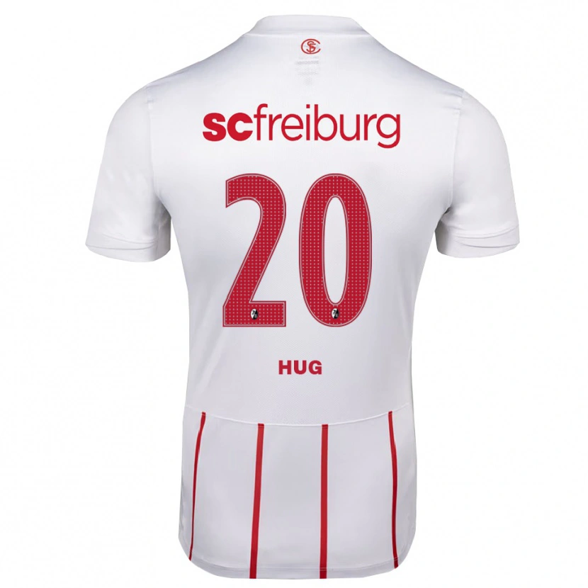 Danxen Dame Nico Hug #20 Hvit Rød Gul Bortetrøye Drakt Trøye 2026/27 Skjorter T-Skjorte