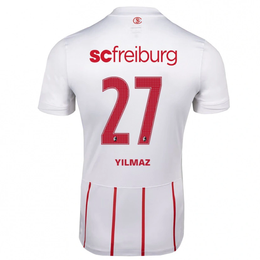 Danxen Dame Berkay Yılmaz #27 Hvit Rød Gul Bortetrøye Drakt Trøye 2026/27 Skjorter T-Skjorte