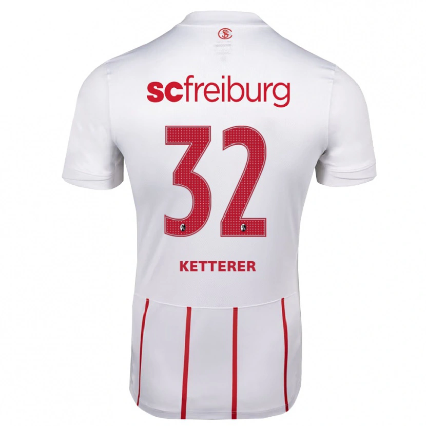 Danxen Dame Ashley Ketterer #32 Hvit Rød Gul Bortetrøye Drakt Trøye 2026/27 Skjorter T-Skjorte